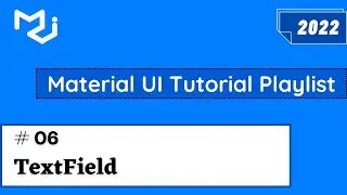 Material UI TextField Component | Material UI Tutorial | Material UI 5 | TextField in Material UI #6