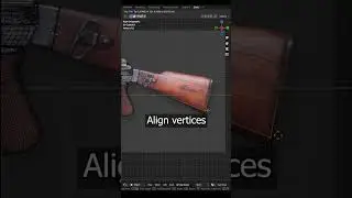 Modeling an AK-47 in Blender (Part 4) (Arijan) #blender #tutorial #shorts