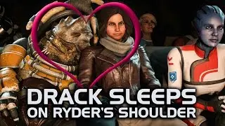 Mass Effect Andromeda - Drack Sleeps on Ryders Shoulder