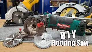 Small DIY Flooring Saw On The Cheap! Cuts Wood, Soft Metal, Tile, and Plastic | HYCHIKA 3-3/8” Saw