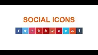 Social Icons with Font awesome html and css