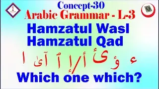 Hamzatul Qad and Hamzatul Wasl. Difference between Alif and Hamza. Easy and fastest way to learn.