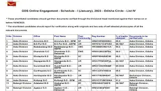 gds 4th merit list 2023 | india post office gds new result 2023 | gds cutoff 2023 | gds result 2023