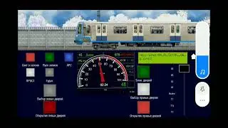 Moscow Subway Simulator 2D поезд Ока с новогодней маской Филёвская линия 4