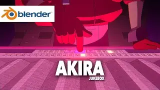 AKIRA jukebox scene | Blender 3D, Photoshop & Grease pencil #shorts