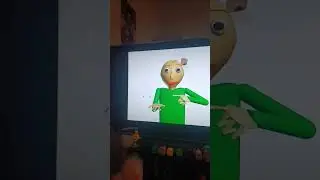 giving baldi the middle finger after breaking his vase