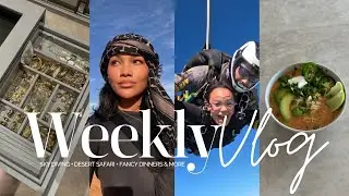 weekly vlog! skydiving + jewelry tour + desert safari + girls night out & more! allyiahsface vlogs