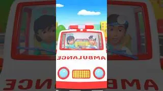 Wheels On The Ambulance #shorts #nurseryrhymes #cartoonvideos #kidssongs #juniorsquad