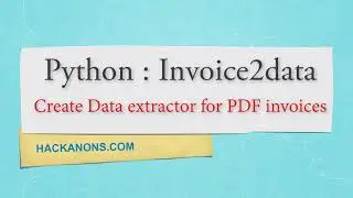 Python Invoice Data Extractor from PDF | Invoice2data - Pdf2text Part 1