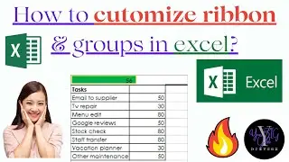 How to customize ribbon in excel in Hindi ll Ribbon and group customization in excel in Hindi