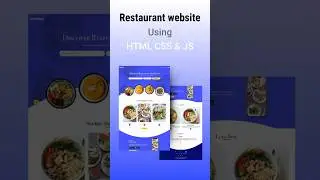 Responsive Food Website design Using HTML CSS & JavaScript  #htmlwebsite #webdesign #virlshort#viral