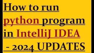 How to run python program in Intellij