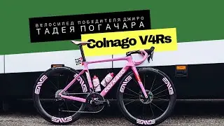 Розовый Colnago V4Rs победителя Giro d'Italia Тадея Погачара