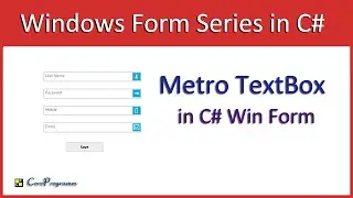 Windows Forms: Metro TextBox in C# | CoreProgramm
