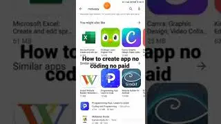 how to create app no coding no paid app