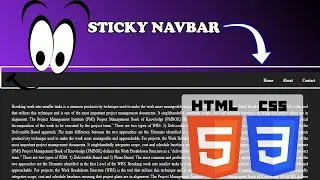 How to create a Simple Responsive Sticky Navbar | HTML & CSS