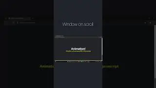 Window on scroll using HTML CSS JAVASCRIPT  || #hashtechie #html #csstrick
