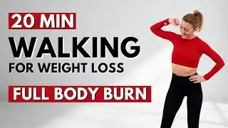 🔥20 Min WALKING WORKOUT for WEIGHT LOSS + ABS🔥ALL STANDING🔥NO JUMPING🔥KNEE FRIENDLY🔥