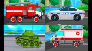 Learning Vehicles Transport for Kids Cartoons about Machinery Special equipment Educational Cartoons