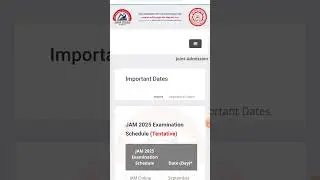 JAM 2025 Examination Schedule out