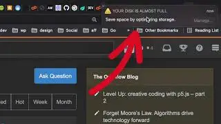 Mac OS : your disk is almost full, save space by optimizing storage