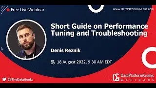 Short Guide on Performance Tuning and Troubleshooting by Denis Reznik