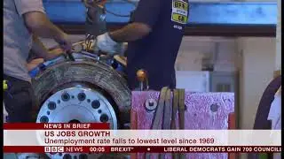 Unemployment rate lowest level since 1969 (USA) - BBC News - 4th May 2019