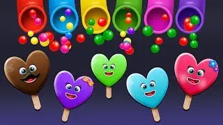 Fun Ice Cream Finger Family Play with Surprise Eggs and Color Balls