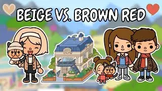 🐶 Aesthetic Beige vs. Brown Red 💋 Beak Street Apartment | Toca Boca House Ideas 😍 TOCA GIRLZ