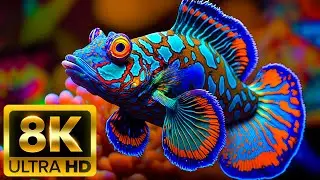 THE BEST AQUARIUM - 8K (60FPS) ULTRA HD - With Nature Sounds (Colorfully Dynamic)