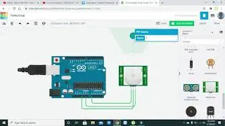 PIR sensor with arduino simulation in timkercad | how to make a motion detector in tinkercad