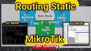 Mikrotik mtcna Cara setting static routing mikrotik menggunakan winbox konfigurasi GUI  & Cli