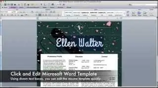 Microsoft Word Resume Template Design - The Ellen Walter Personal Branding Kit