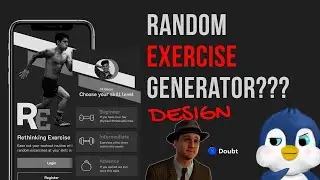 Designing a Random exercise generator App in Figma..