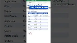 Calculate Expiry date in Excel | #shorts #shortsvideo #excel