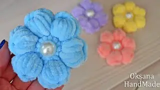 Wow very easy crochet daisy motif making // Crochet flowers