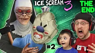 ICE SCREAM 3: The End! Baby Rods Mom is EVIL NUN! (FGTeeV Pt. 2 Funny Gameplay Glitches / SKIT)