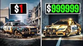 upgrading CHEAPEST to MOST EXPENSIVE COP CAR.. GTA 5 RP