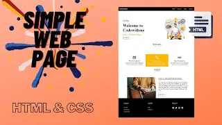 Simple Web page design using html and css