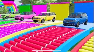 TRANSPORTING CARS, AMBULANCE, POLICE CARS, FIRE TRUCK OF COLORS! WITH TRUCKS! - FS 22