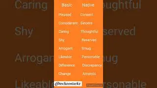 English Learning | Basic vs Native English Words 