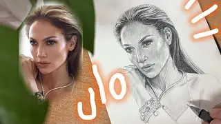 Master realistic portraits using Loomis method | Jennifer Lopez| fast drawing