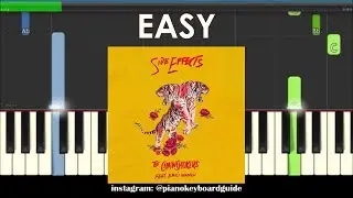 The Chainsmokers Side Effects ft. Emily Warren Easy Piano Tutorial