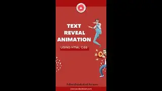 Text reveal animation using #html and #css only