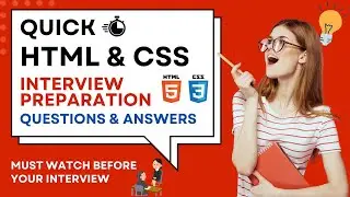 HTML AND CSS INTERVIEW QUESTIONS AND ANSWERS | Web Developer Interview Preparation Fresher 2024!