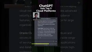 ChatGPT lists Top 5 Cloud Platforms