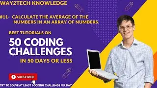 #part11-Calculate the average of the numbers in an array of number using JS| 50 CODING CHALLENGES👩‍💻