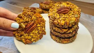 I don't eat sugar, healthy cookies without flour & sugar |Best healthy oatmeal Nuts & Seeds cookies!