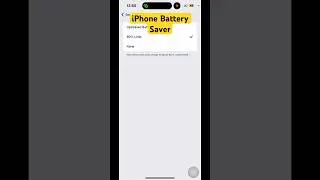 iPhone Battery Saver #shorts iPhone battery saving tips #iphonefeatures #youtubeshortsvideo ytshorts