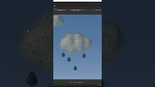 Abstract cartoon cloud + rain 3D render 🌧 